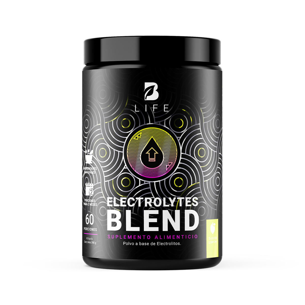 Electrolitos 60 Servicios. Electrolytes Blend Sabor Limón B Life
