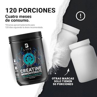 Foto 3 | Suplemento Alimenticio B Life Creatine Monohydrate 120 Porciones