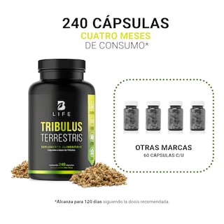 Foto 5 | Tribulus Terrestris Precursor de Testosterona 240 Cápsulas B Life