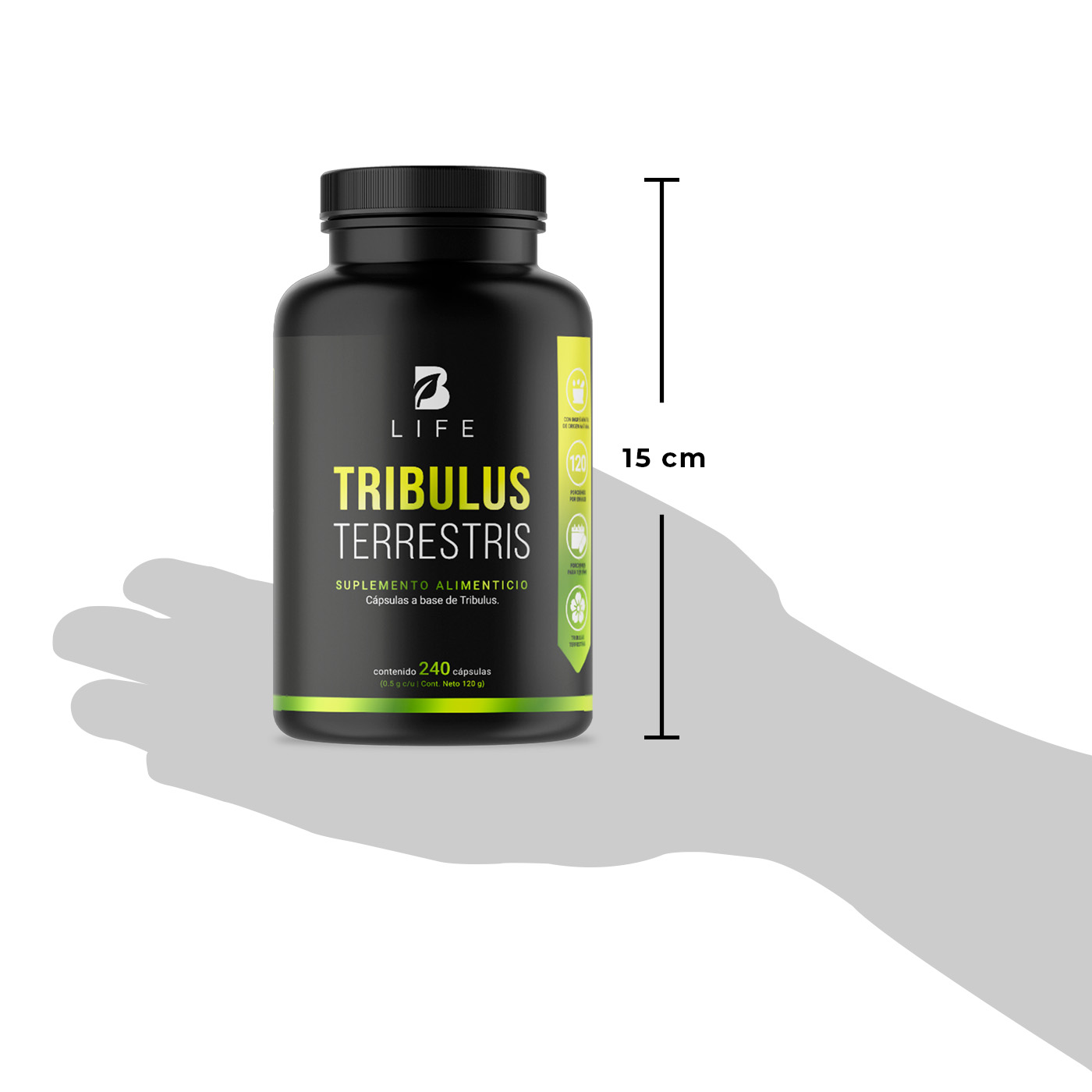 Foto 8 pulgar | Tribulus Terrestris Precursor de Testosterona 240 Cápsulas B Life