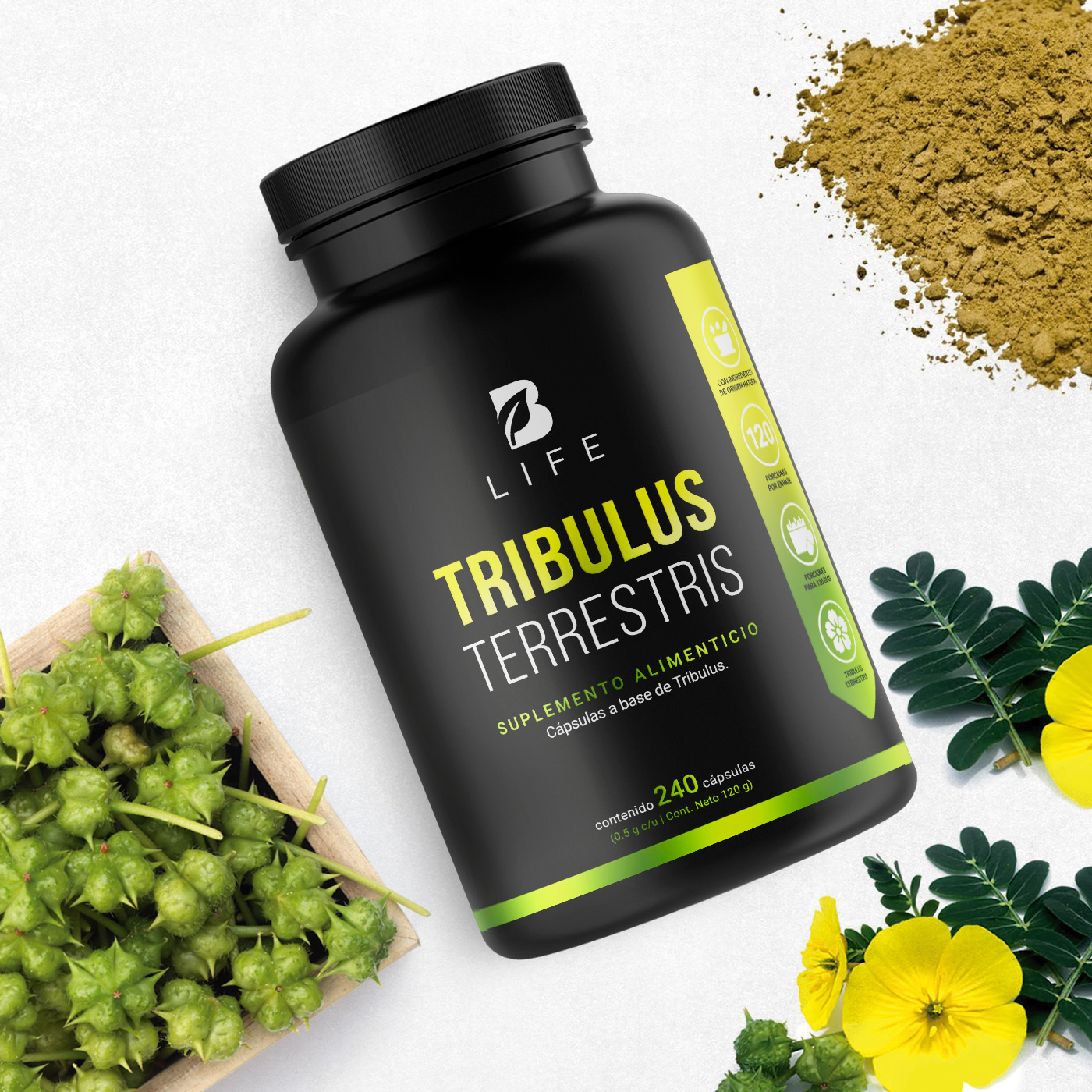 Foto 9 pulgar | Tribulus Terrestris Precursor de Testosterona 240 Cápsulas B Life