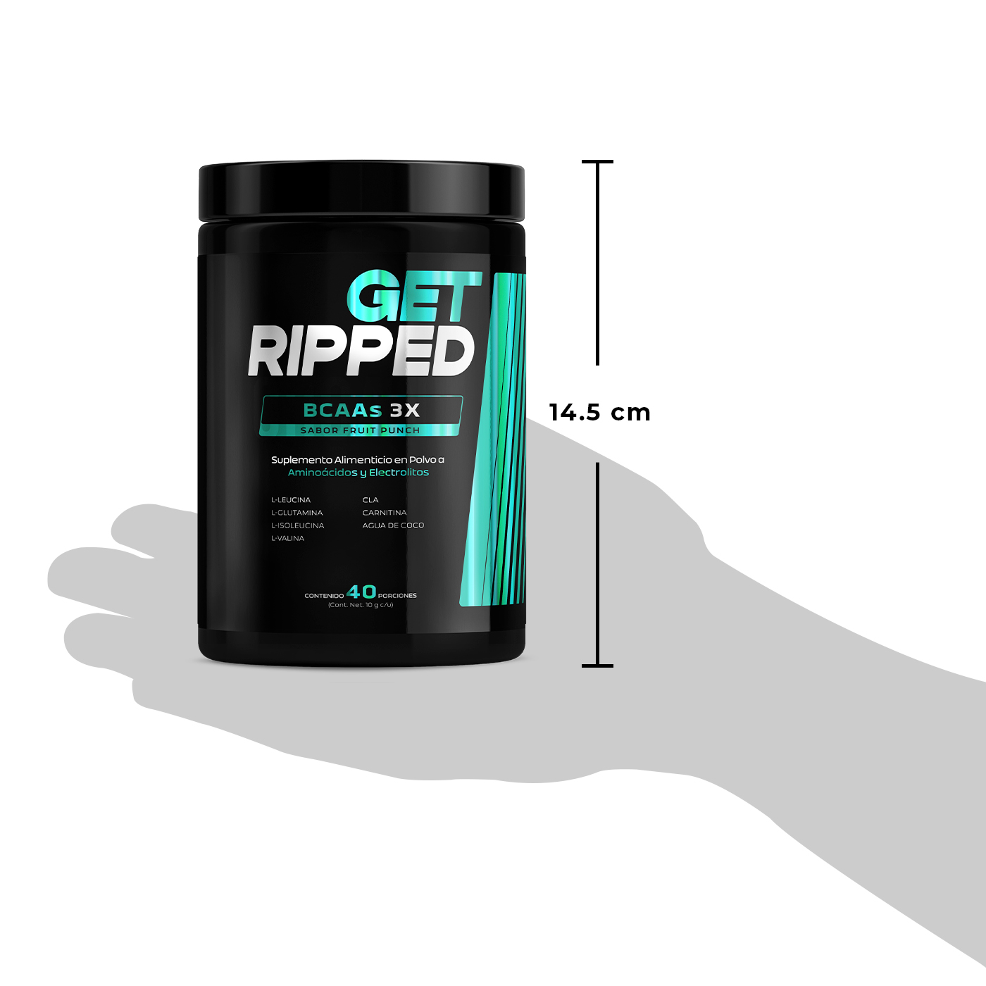 Foto 6 pulgar | Suplemento Alimenticio Aminoácidos BCAAs de 40 Servicio BCAAs 3x: Fruit Punch Get Ripped
