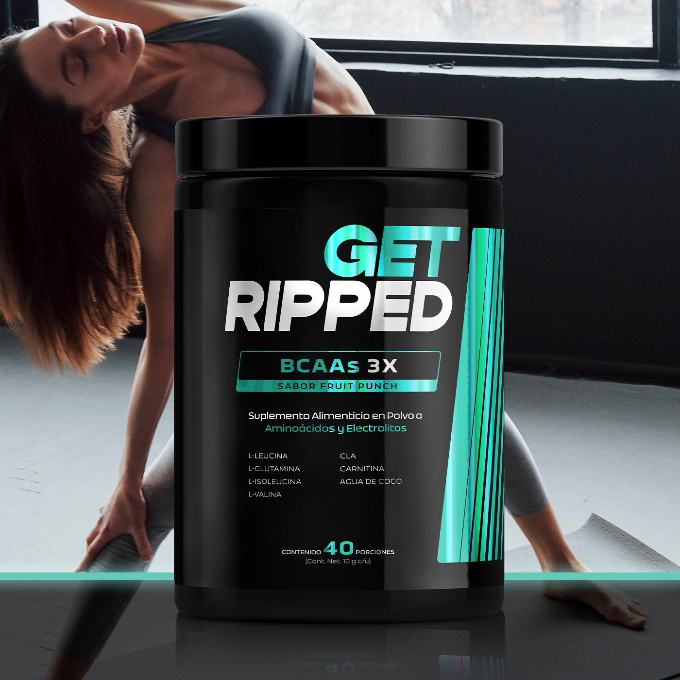 Foto 7 pulgar | Suplemento Alimenticio Aminoácidos BCAAs de 40 Servicio BCAAs 3x: Fruit Punch Get Ripped