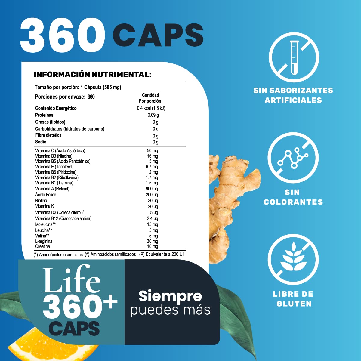 Foto 5 pulgar | Suplemento Multivitamínico Life 360+ Mens Multi 360 Cápsulas