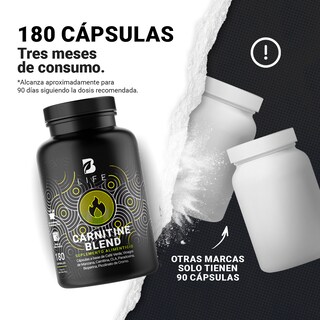 Foto 4 | Suplemento B Life Carnitina con Café Verde Vinagre de Manzana CLA y Picolinato de Cromo 180 cápsulas Carnitine Blend