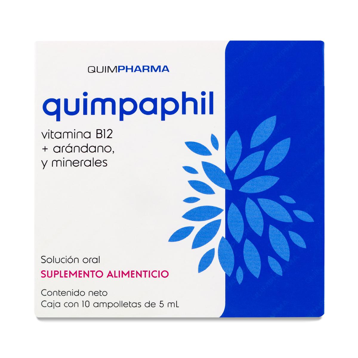 Foto 2 pulgar | Quimpaphil Vitamina B12 10 Quimpharma Ampolletas 5 Ml