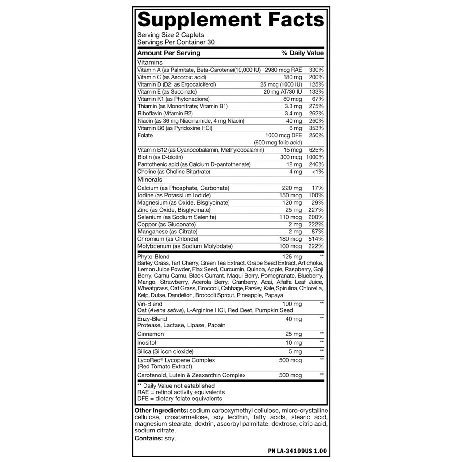 Foto 3 pulgar | Vitaminas Mutant Multi 60 Cápsulas 30 Servicios
