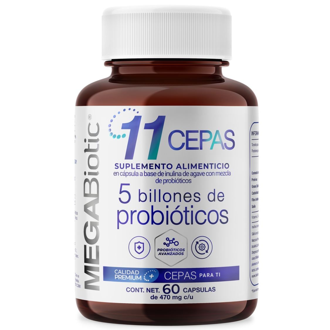 5 Billones Megabiotic Probioticos 11 Cepas 60 Cápsulas $489