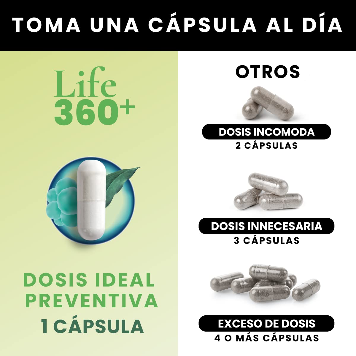 Foto 3 pulgar | Probioticos 60 Billones Life360+ Suplemento Alimenticio 240 Capsulas