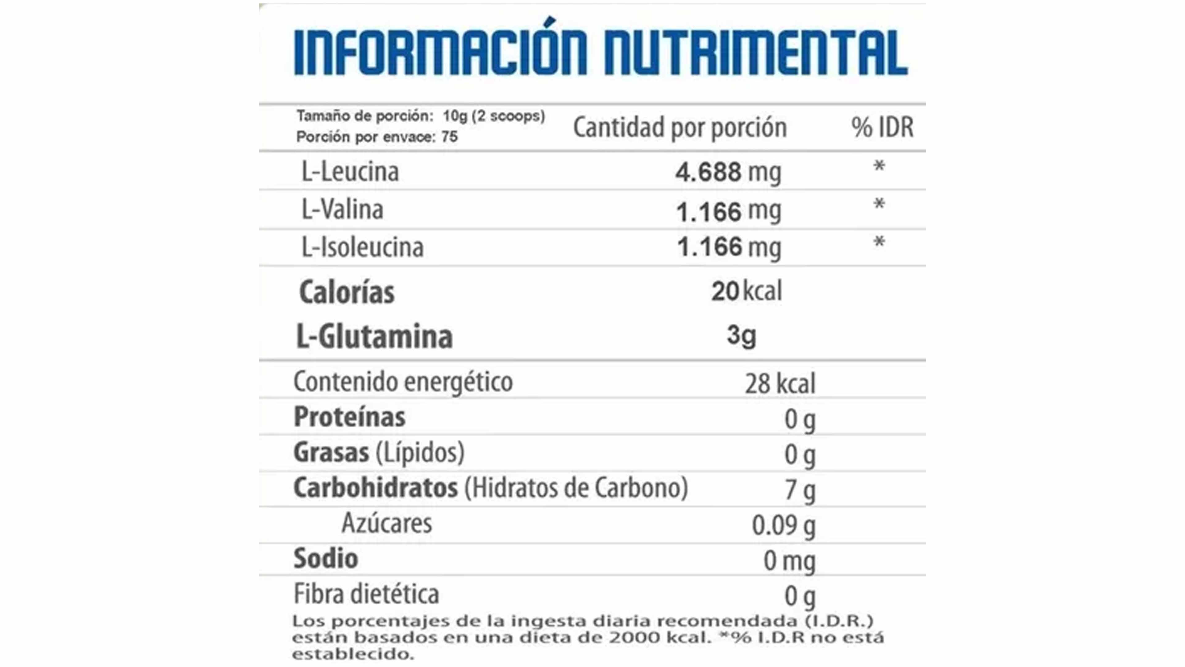 Foto 2 | Aminoácidos Bcca + Glutamine 43 Suplemento 750g 75 Servicios Sabor Uva