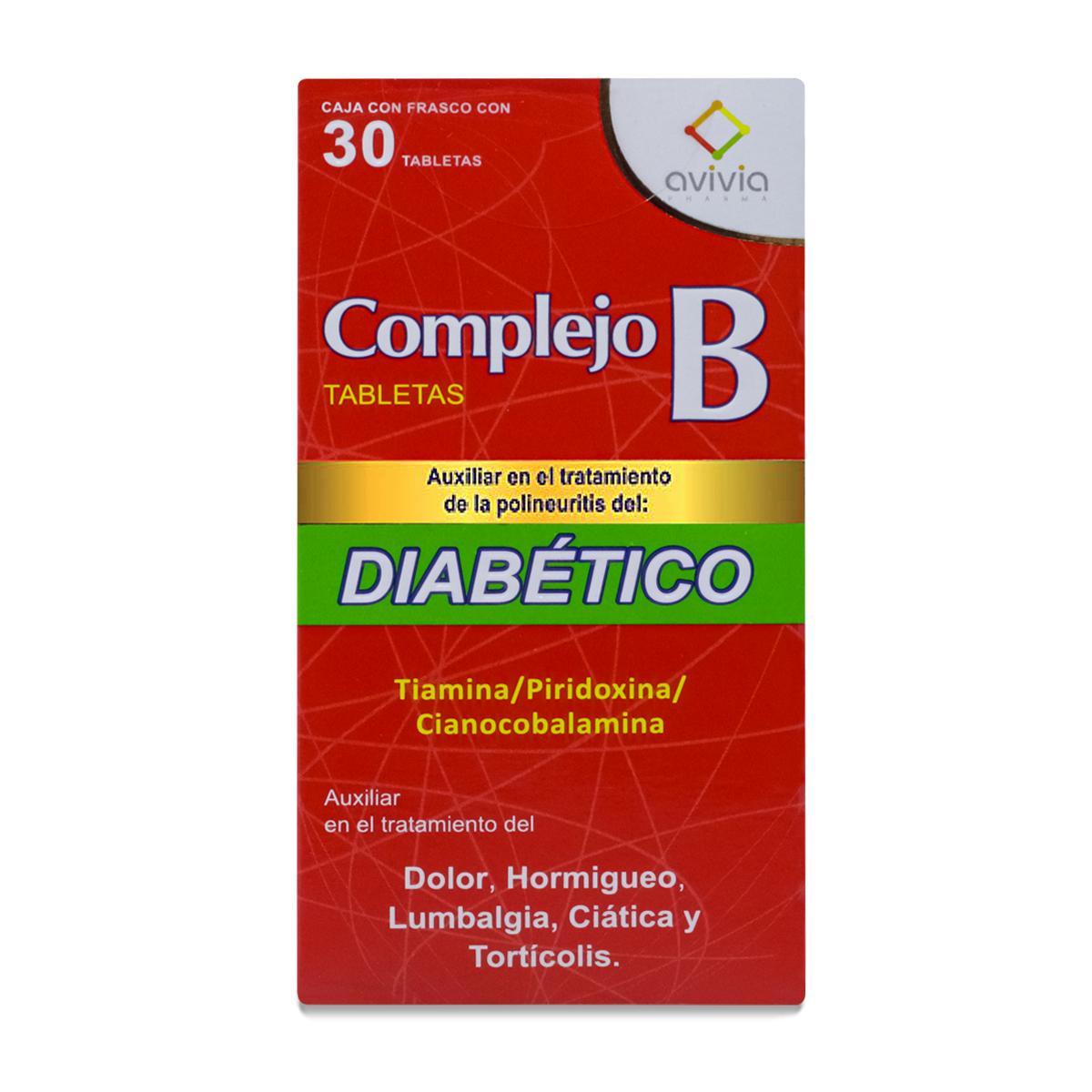 Suplemento Alimenticio Complejo B Avivia para Diabético Caja con 30 Cápsulas