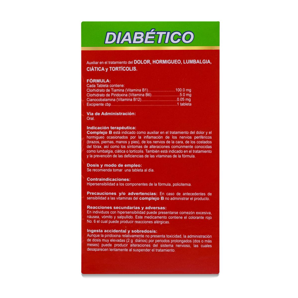 Foto 4 pulgar | Suplemento Alimenticio Complejo B Avivia para Diabético Caja con 30 Cápsulas