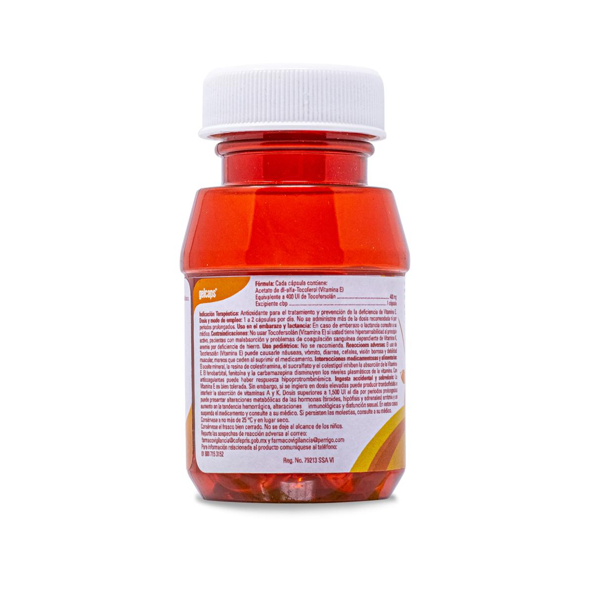Foto 3 pulgar | Tocofersolán E400 Vitamina E y Antioxidantes 30 Caps 400 Ui Gelcaps