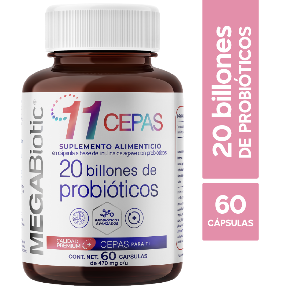 Foto 9 pulgar | Suplemento Alimenticio 20 Billones de Probióticos Megabiotic 60 Cápsulas