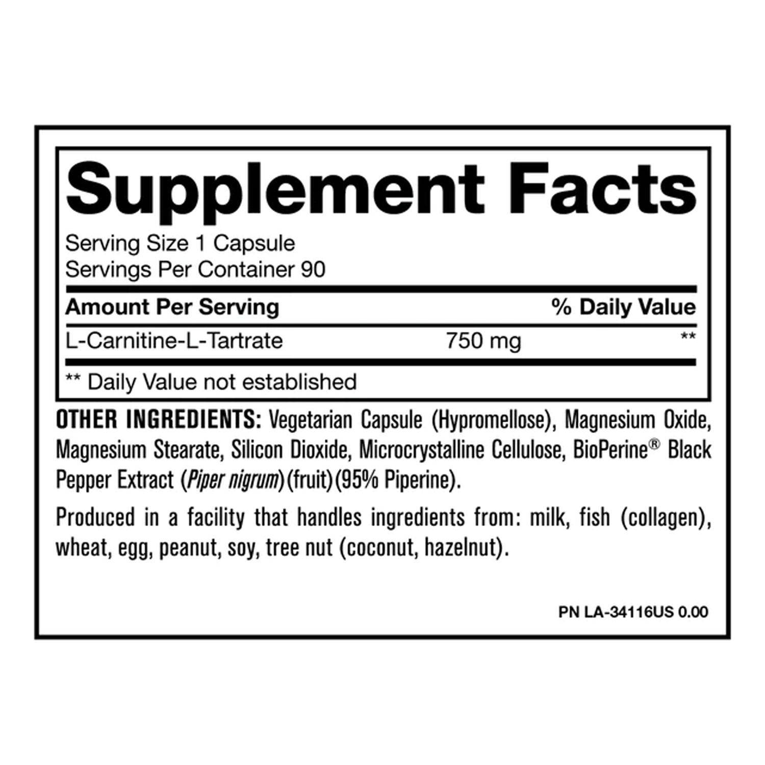 Foto 3 pulgar | Suplemento Alimenticio Carnitina Mutant Carnitine 90 CAPS L-carnitina 750 MG