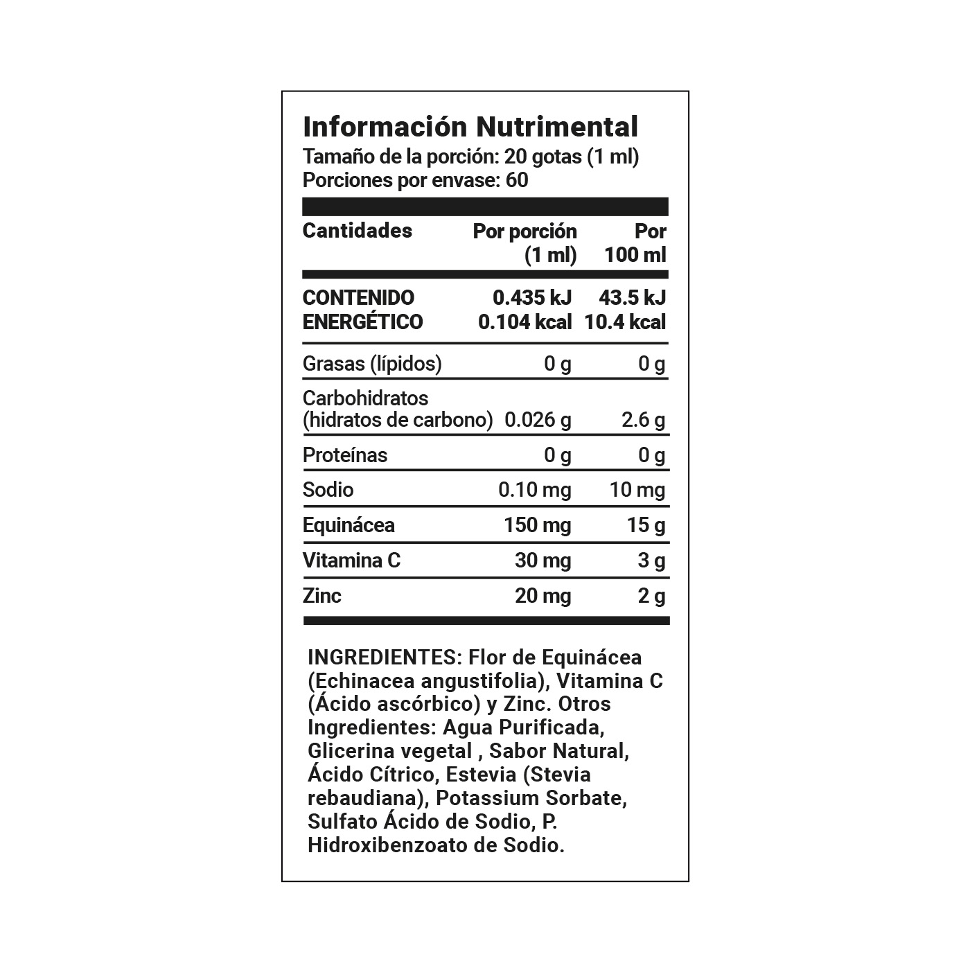 Foto 3 pulgar | Zinc Liquido de 60 Tomas con Vitamina C y Echinacea B Life