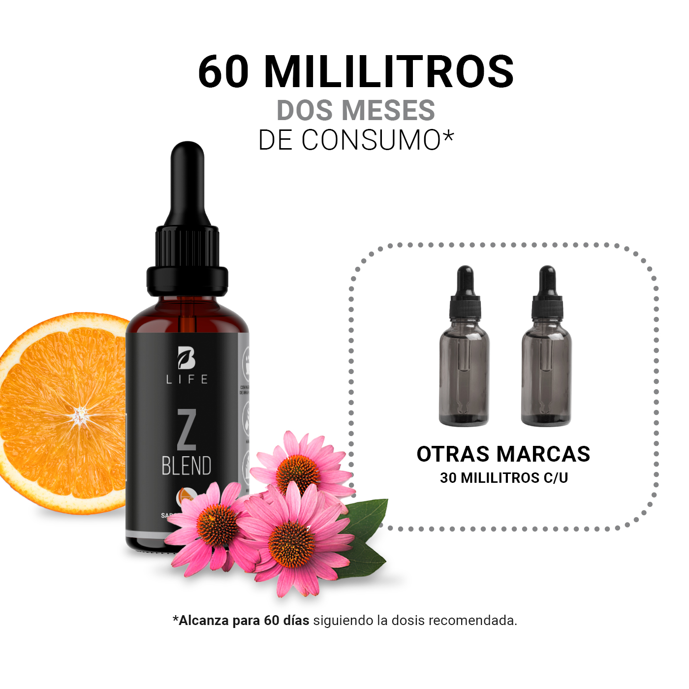 Foto 6 pulgar | Zinc Liquido de 60 Tomas con Vitamina C y Echinacea B Life