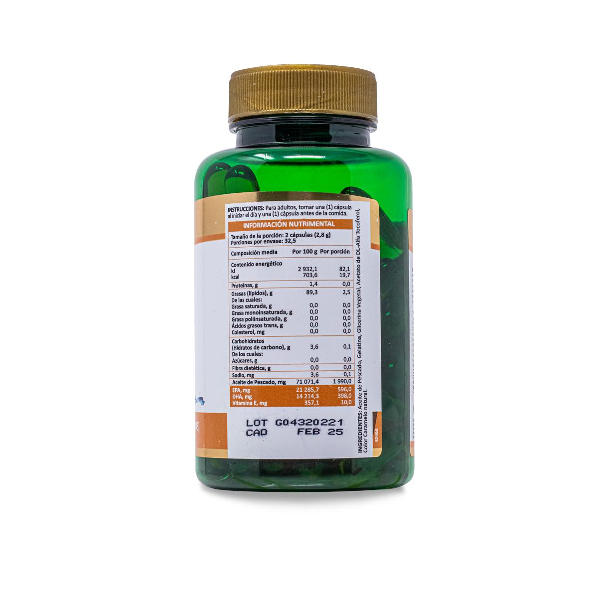 Foto 3 pulgar | Omega 3 Natures Life Aceite Pescado 65 Capsulas 1.35 g