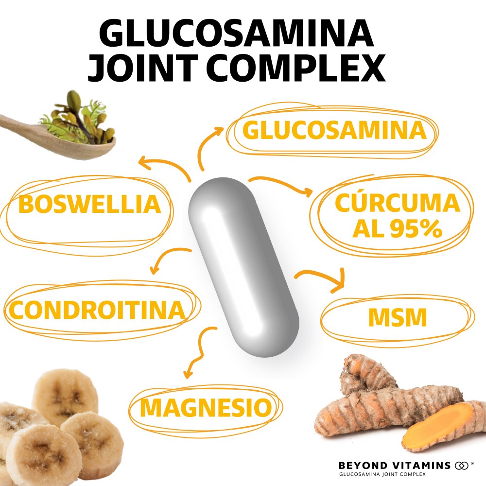 Foto 5 pulgar | Suplemento Alimenticio Beyond Vitamins Glucosamina Y Cúrcuma  60 Cápsulas