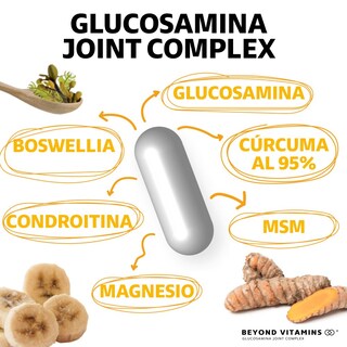 Foto 4 | Suplemento Alimenticio Beyond Vitamins Glucosamina Y Cúrcuma 60 Cápsulas