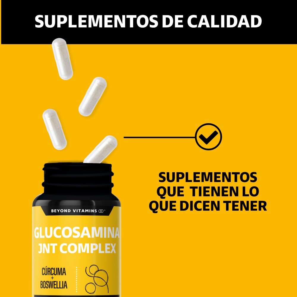 Foto 6 pulgar | Suplemento Alimenticio Beyond Vitamins Glucosamina Y Cúrcuma  60 Cápsulas