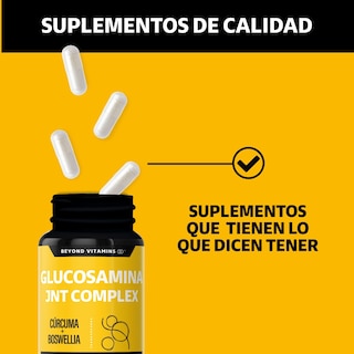 Foto 5 | Suplemento Alimenticio Beyond Vitamins Glucosamina Y Cúrcuma 60 Cápsulas