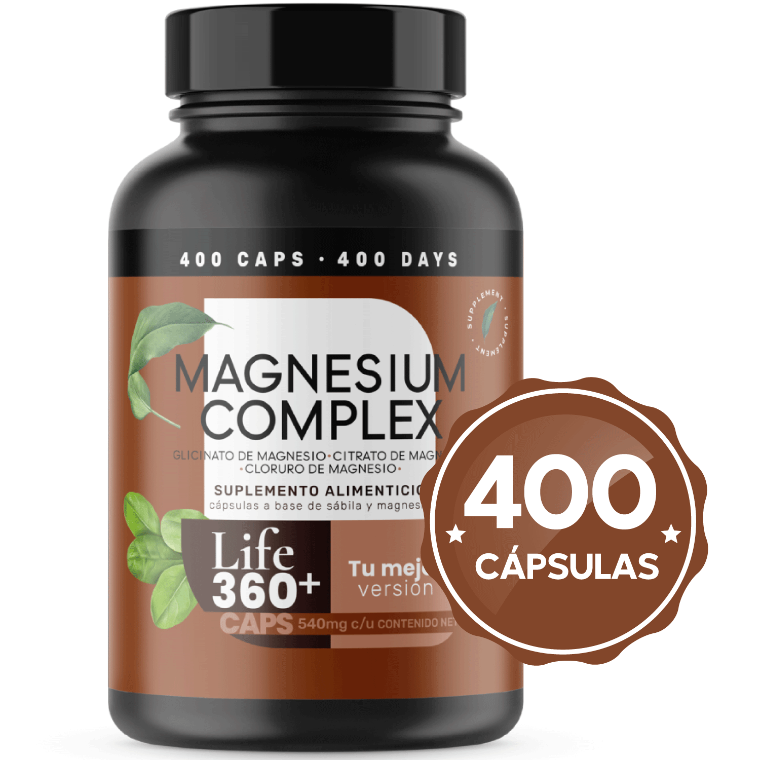 Foto 9 pulgar | Suplemento Alimenticio Magnesium Complex Life 360+ 400 Cápsulas