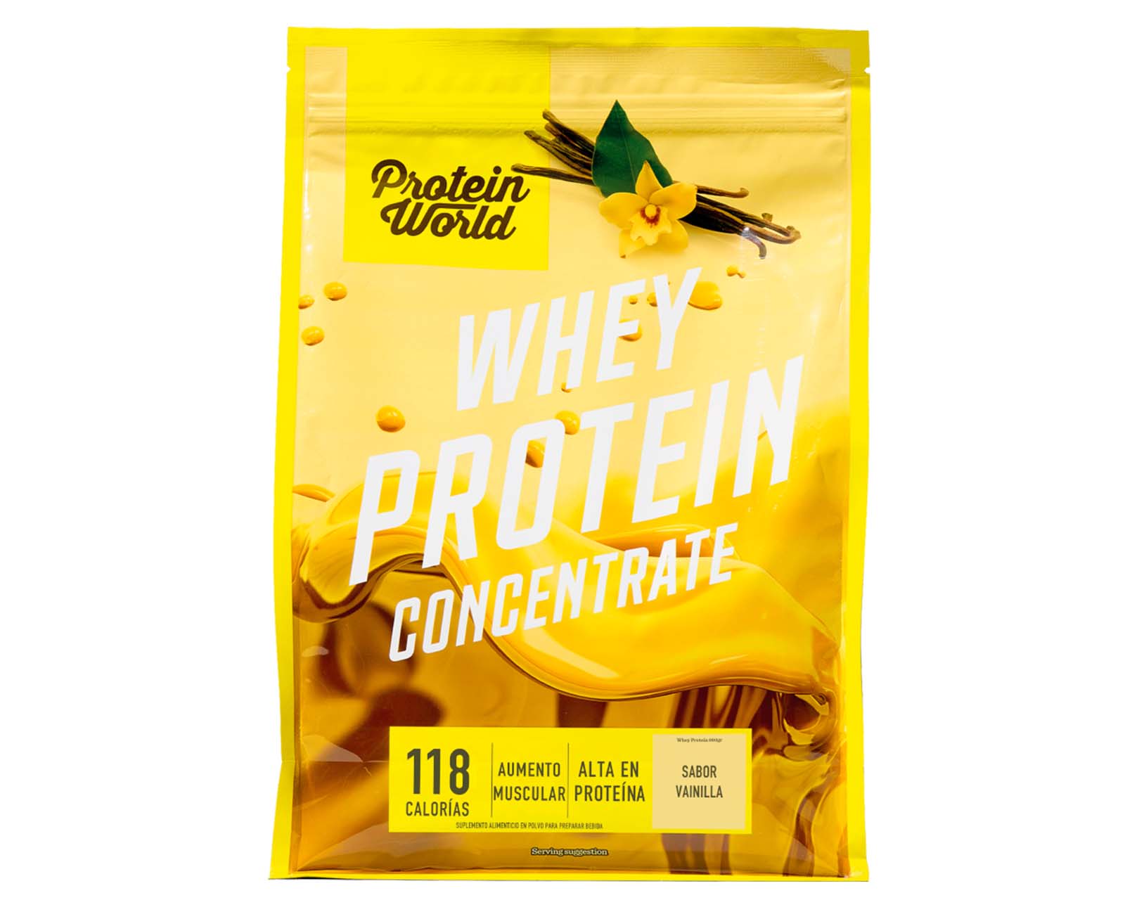 Foto 2 pulgar | Suplemento Alimenticio Protein World Whey Protein Concentrate Sabor Vainilla 900g