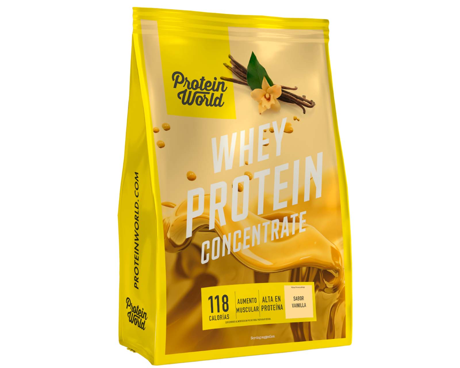 Foto 4 pulgar | Suplemento Alimenticio Protein World Whey Protein Concentrate Sabor Vainilla 900g