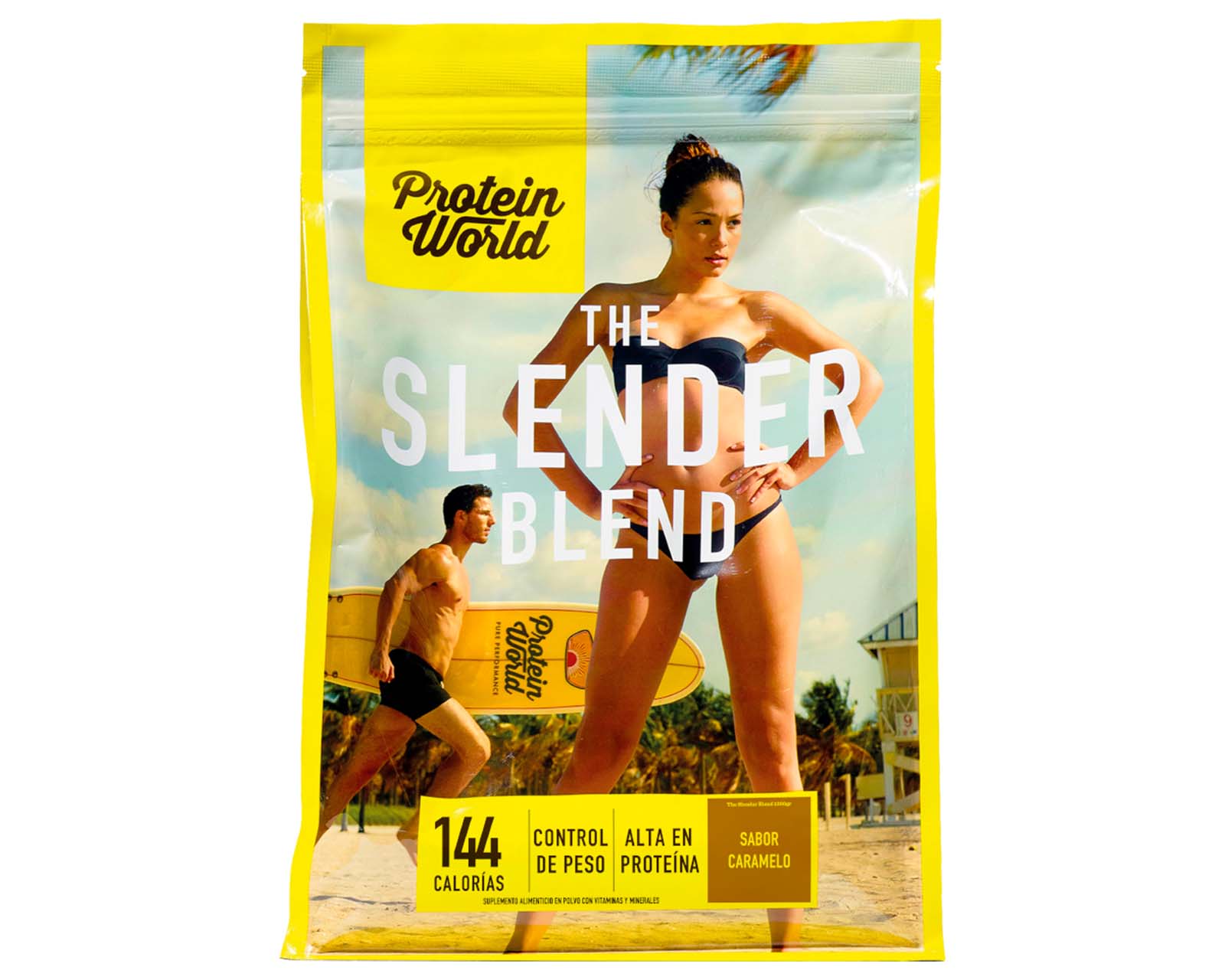 Foto 2 pulgar | Suplemento Alimenticio Protein World The Slender Blend Caramelo 1.2 Kg