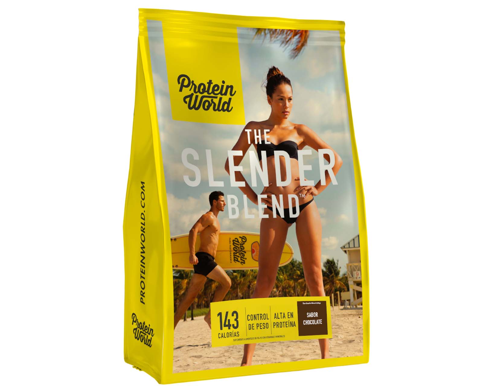 Foto 4 pulgar | Suplemento Alimenticio Protein World The Slender Blend Sabor Chocolate 1.2 kg