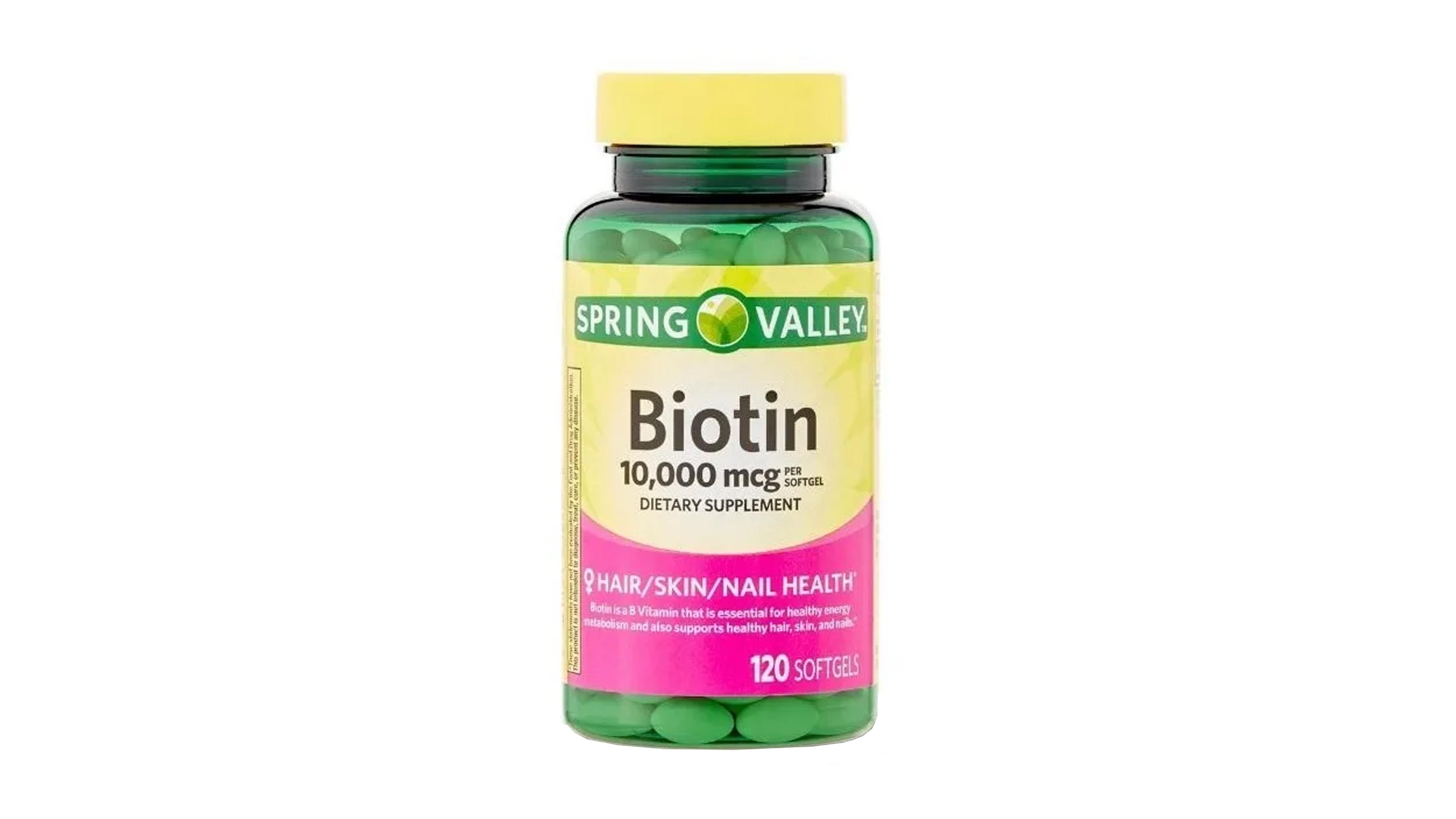 Foto 2 pulgar | Suplemento Alimenticio Spring Valley Biotina 10,000mg 120 Sofgels