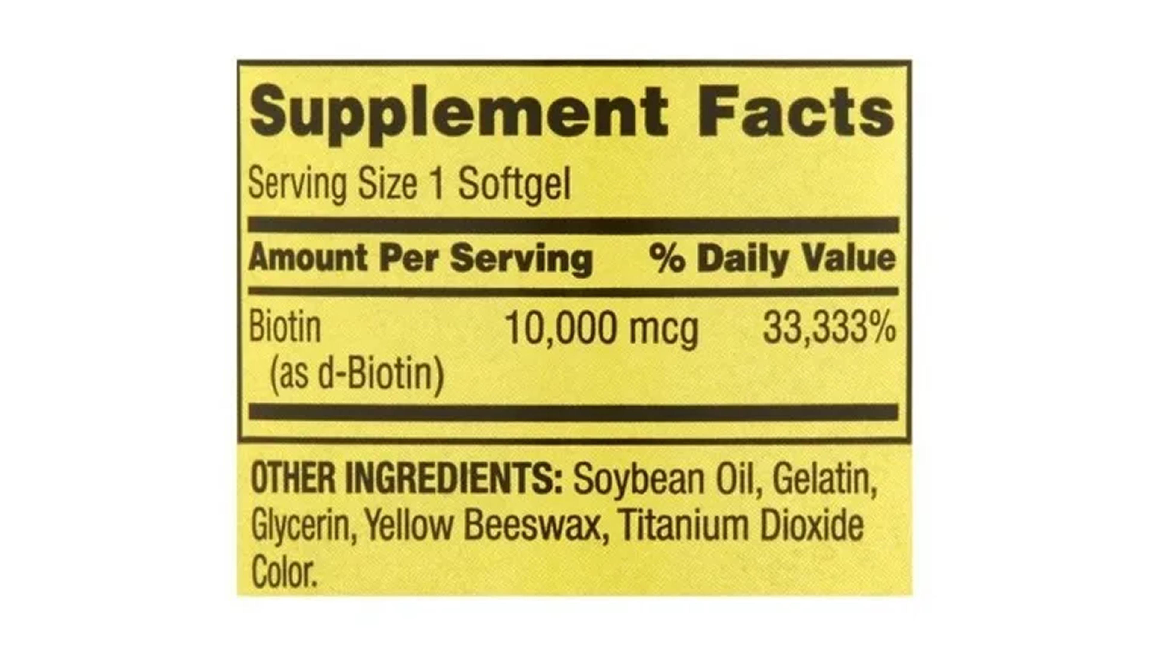 Foto 3 pulgar | Suplemento Alimenticio Spring Valley Biotina 10,000mg 120 Sofgels