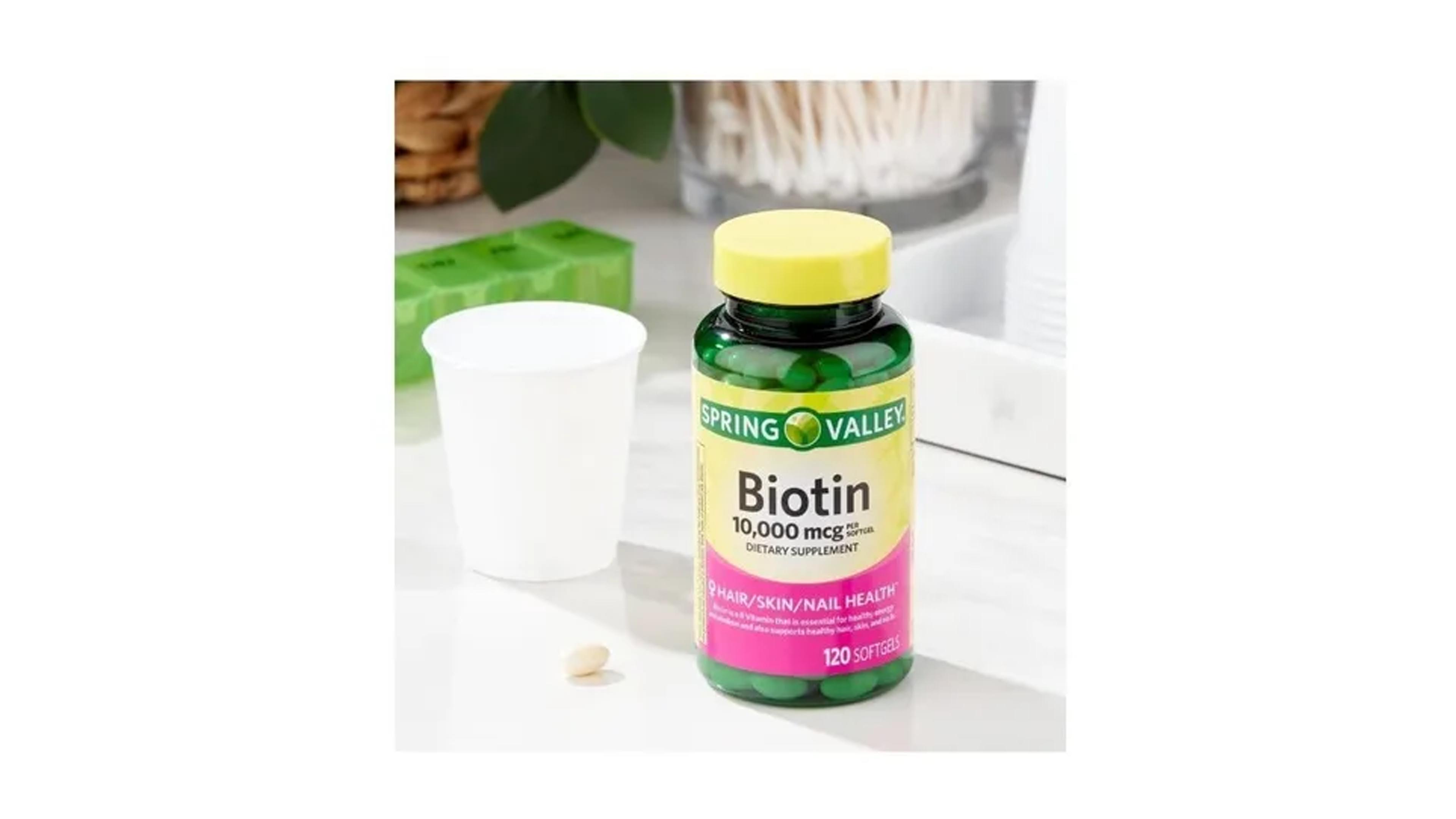 Foto 4 pulgar | Suplemento Alimenticio Spring Valley Biotina 10,000mg 120 Sofgels