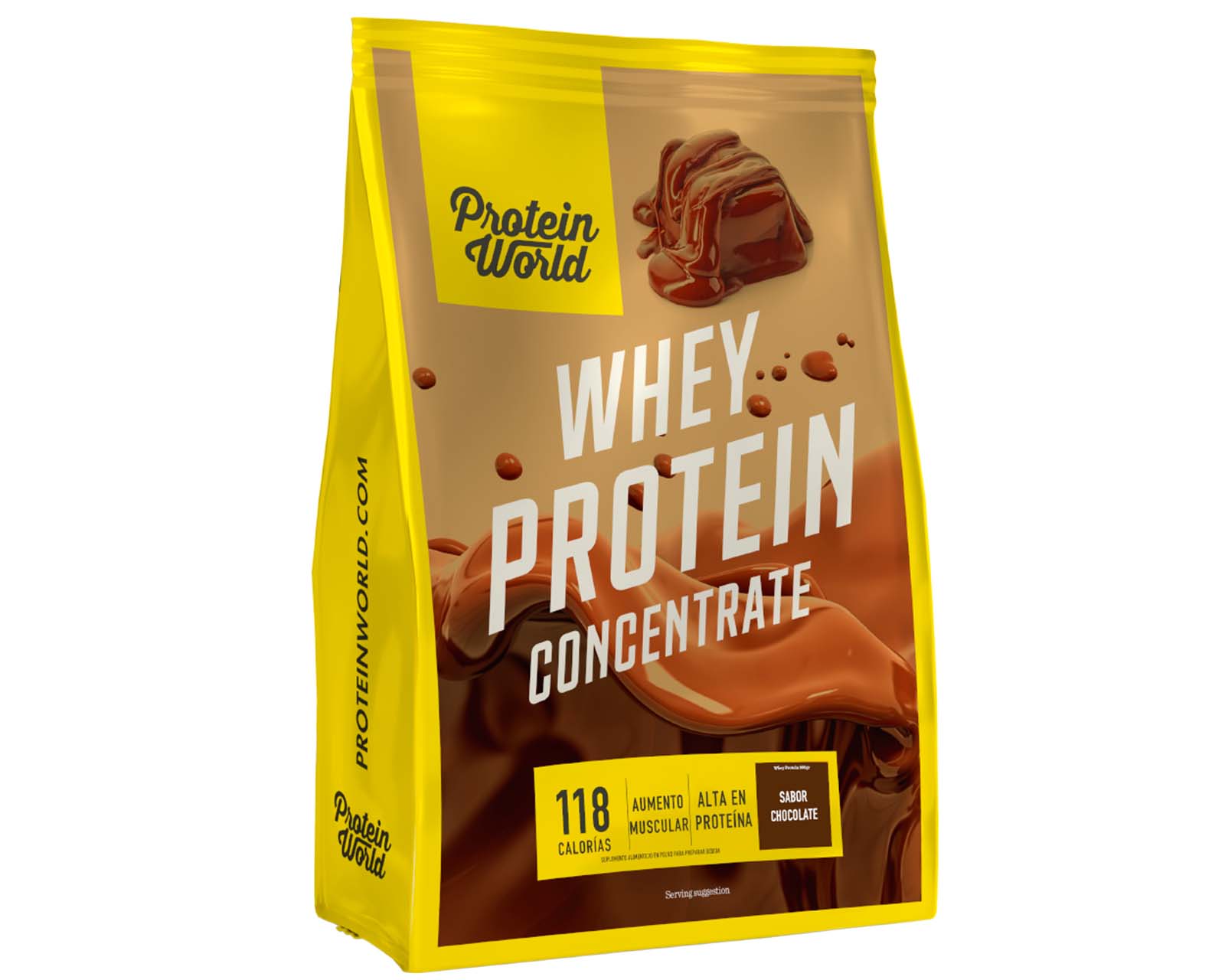 Foto 4 pulgar | Suplemento Alimenticio Protein World Whey Protein Concentrate Sabor Chocolate 900 g