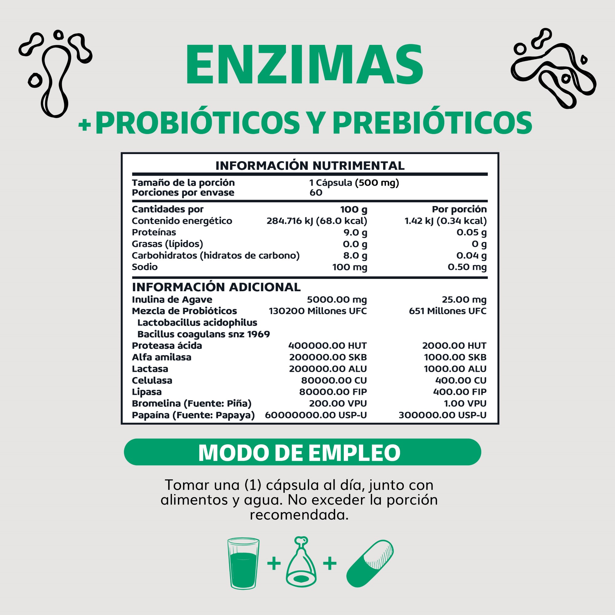 Foto 3 pulgar | Suplemento Alimenticio Beyond Vitamins Enzimas Digestivas + Probióticos 60 Cápsulas