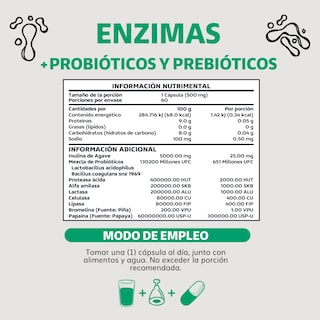 Foto 2 | Suplemento Alimenticio Beyond Vitamins Enzimas Digestivas + Probióticos 60 Cápsulas