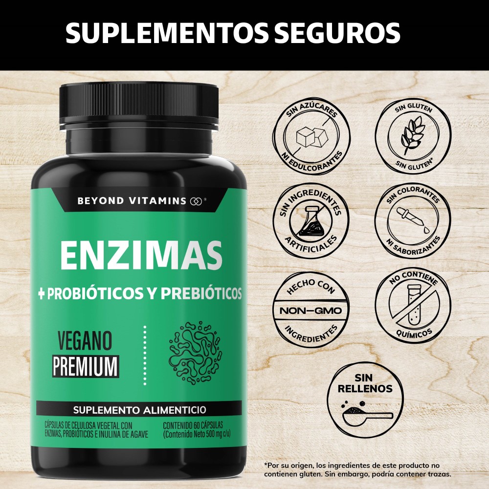 Foto 5 pulgar | Suplemento Alimenticio Beyond Vitamins Enzimas Digestivas + Probióticos 60 Cápsulas