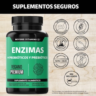 Foto 4 | Suplemento Alimenticio Beyond Vitamins Enzimas Digestivas + Probióticos 60 Cápsulas