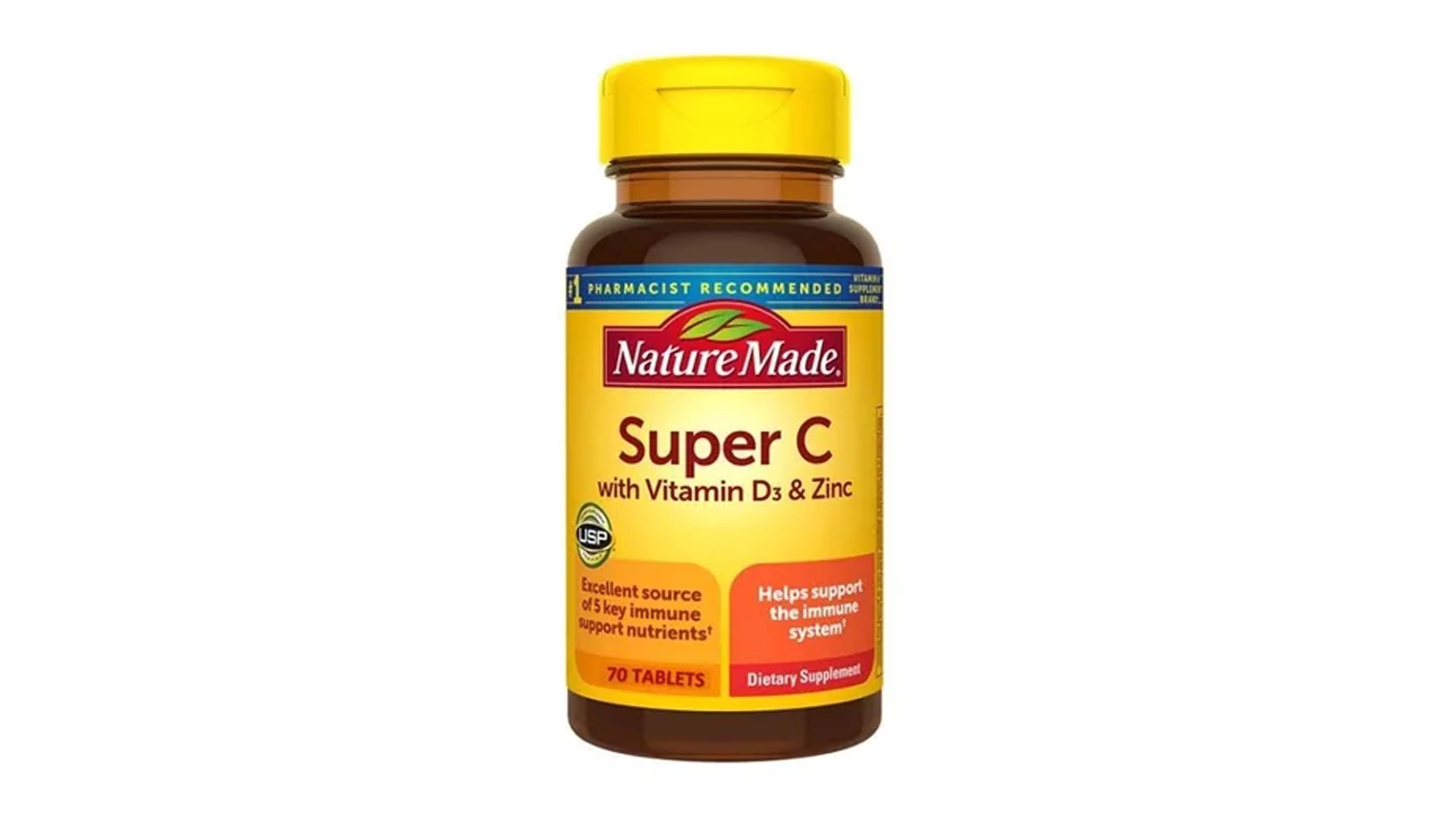 Foto 2 pulgar | Suplemento Alimenticio Nature Made Super C con Vitamina D3 y Zinc Complex Inmune 900 Mg con 70 Tabletas