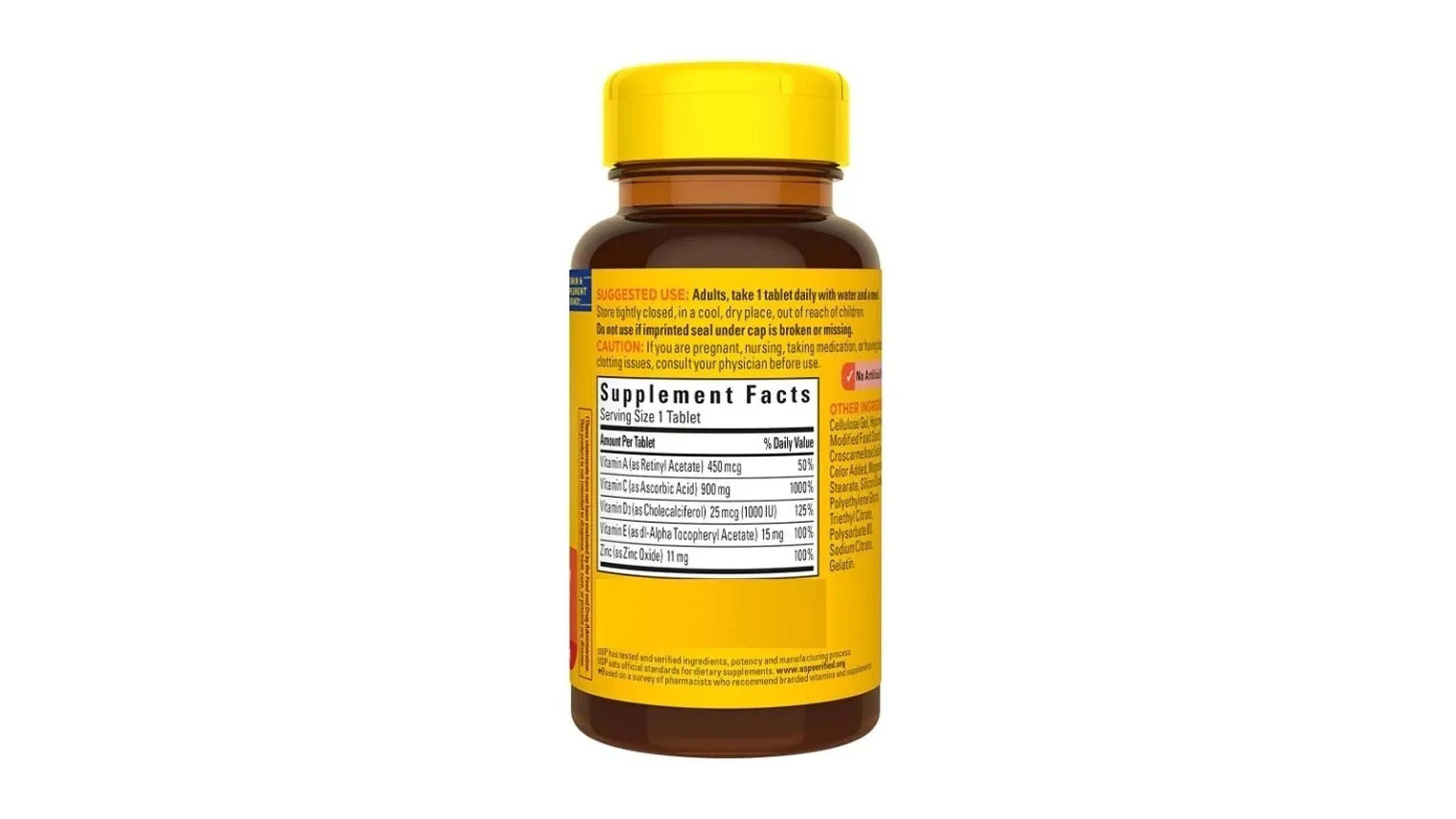 Foto 3 pulgar | Suplemento Alimenticio Nature Made Super C con Vitamina D3 y Zinc Complex Inmune 900 Mg con 70 Tabletas
