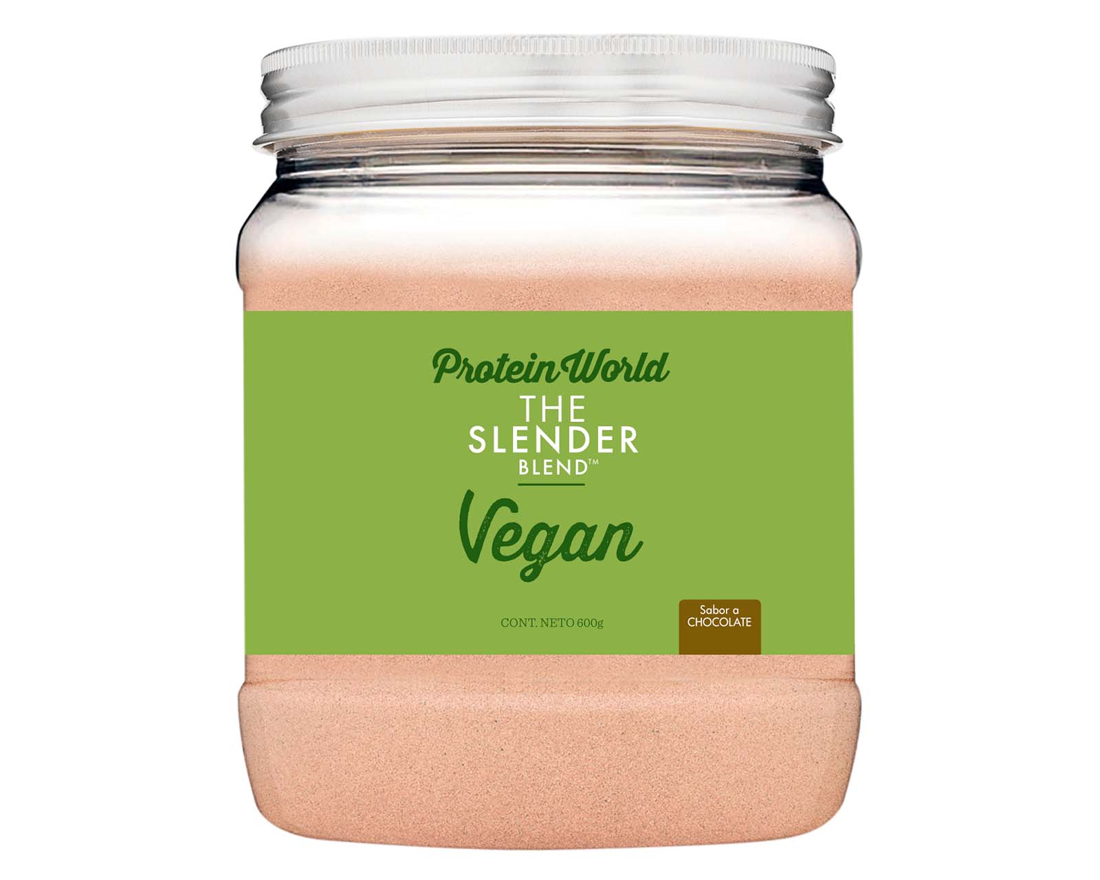 Suplemento Alimenticio Protein World Vegan Slender Blend Chocolate 600g