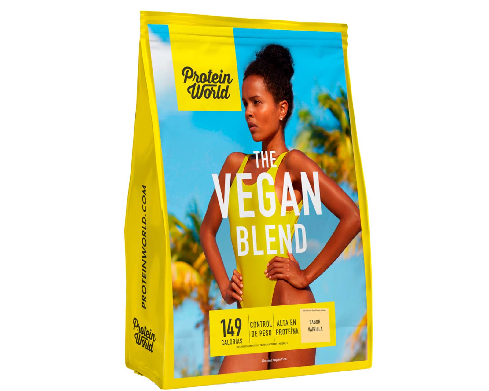 Foto 4 pulgar | Suplemento Alimenticio Protein World The Slender Blend Vegano Vainilla 1.2 Kg