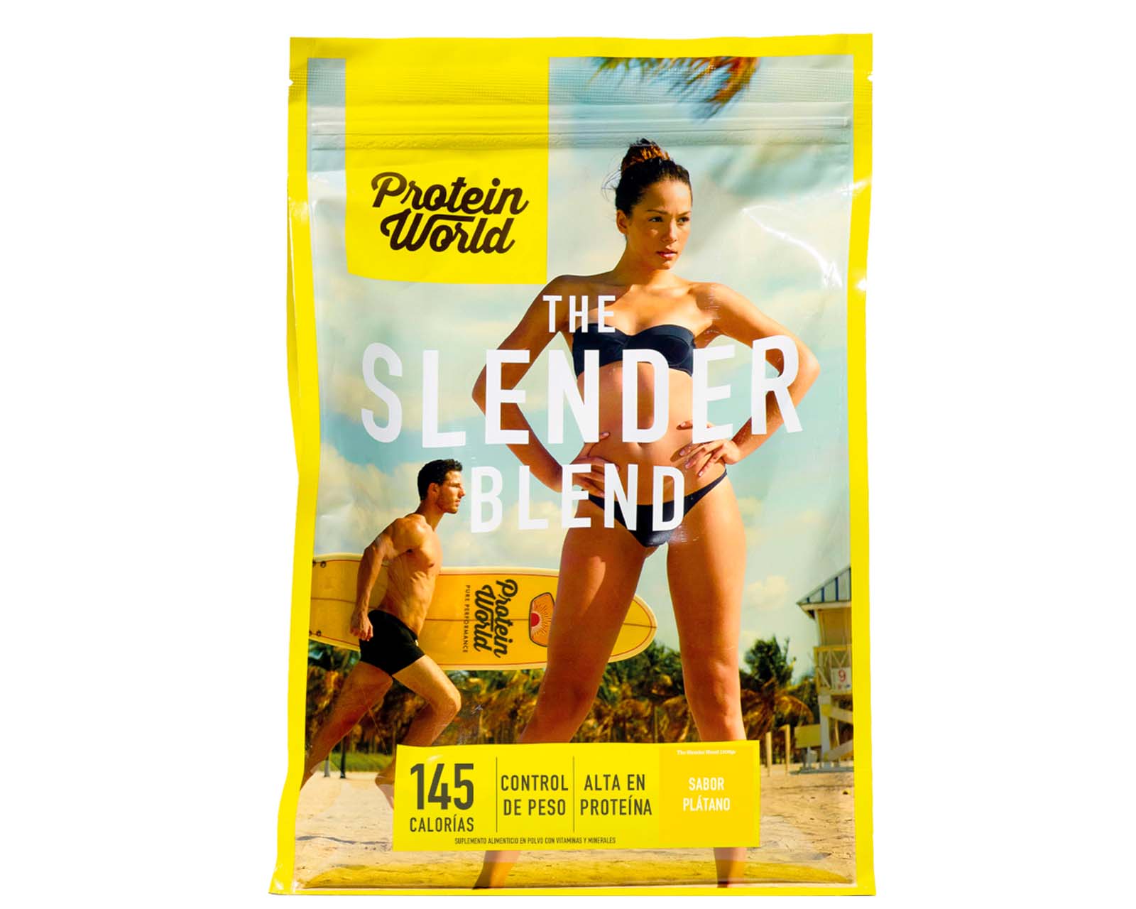 Suplemento Alimenticio Protein World The Slender Blend Platano 1.2 Kg