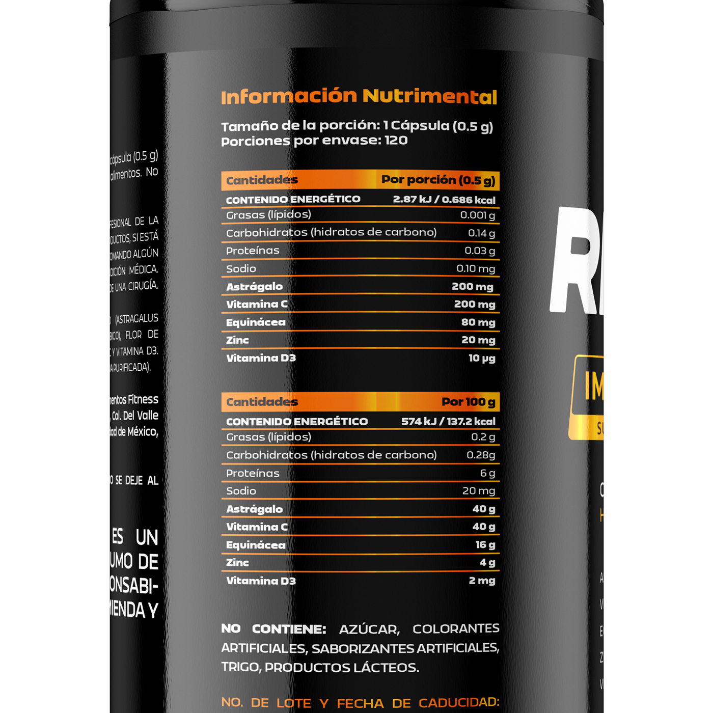Foto 3 pulgar | Suplemento Alimenticio B Life Get Ripped Carnitine Immune Boost 120 Cápsulas