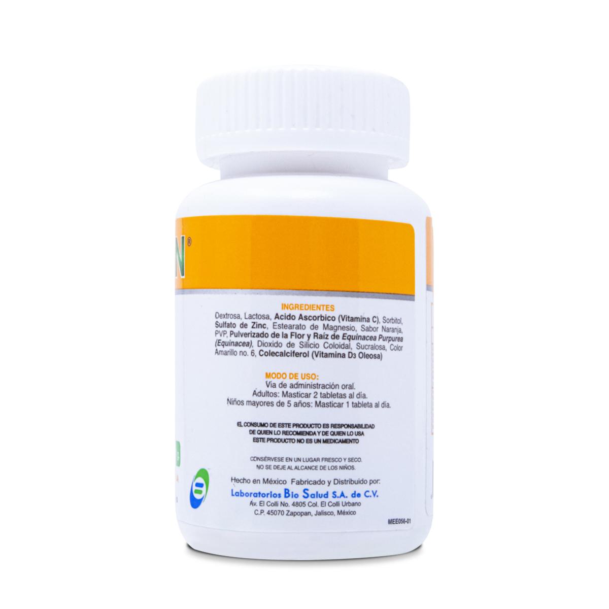 Foto 3 pulgar | Suplemento Alimenticio BIO SALUD Biogricin Vitamina C 30 Tabletas Masticables de 1 G Sabor Naranja