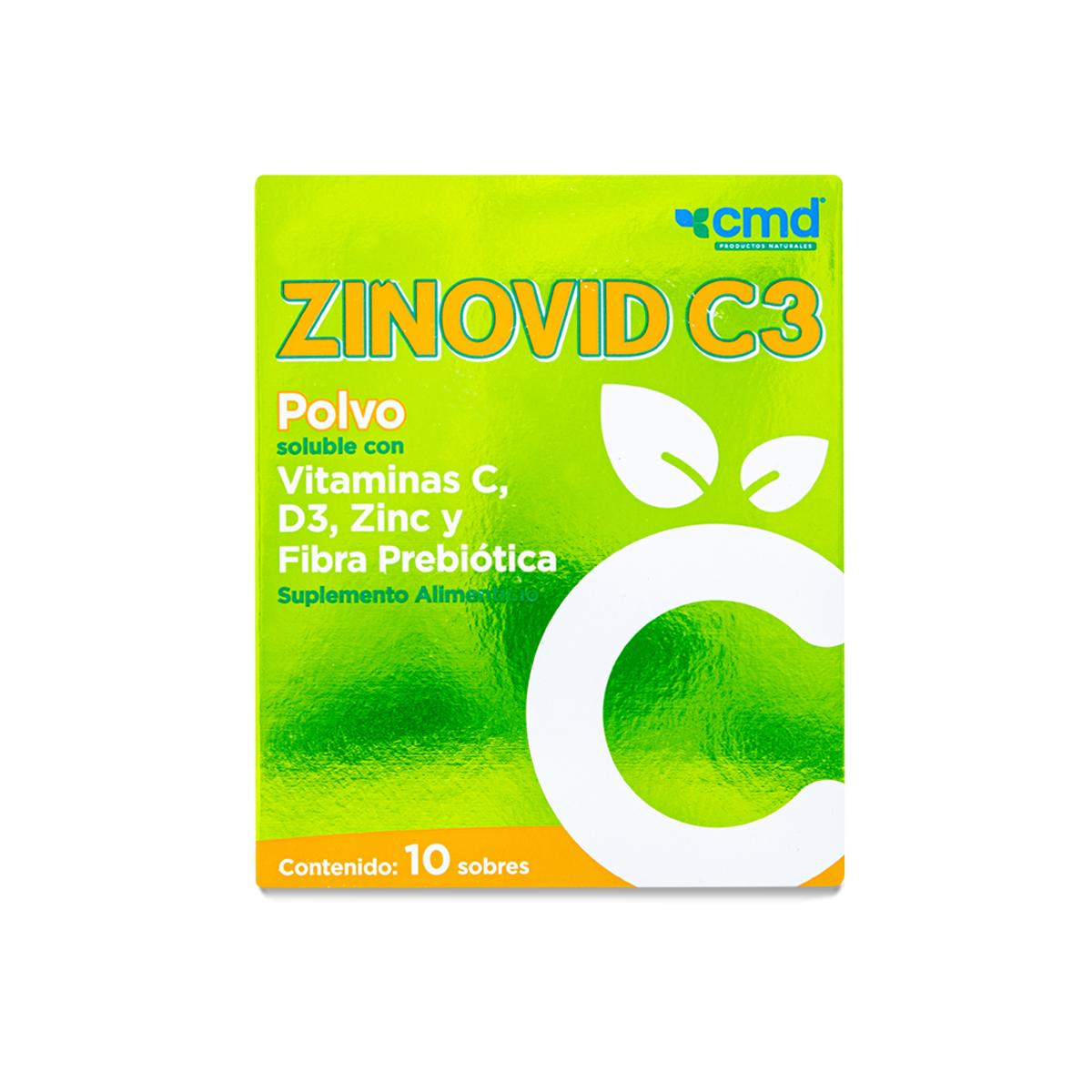 Suplemento Alimenticio CMD LABORATORIO Zinovid C3 Polvo 10 Sobresc CMD