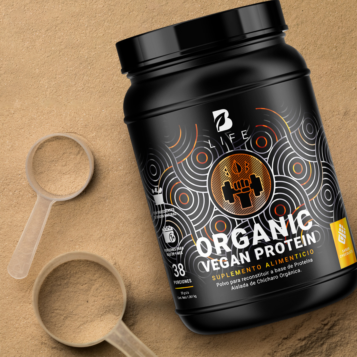 Foto 8 pulgar | Proteína Orgánica Vegana de 3 Lbs Sabor Chocolate B Life