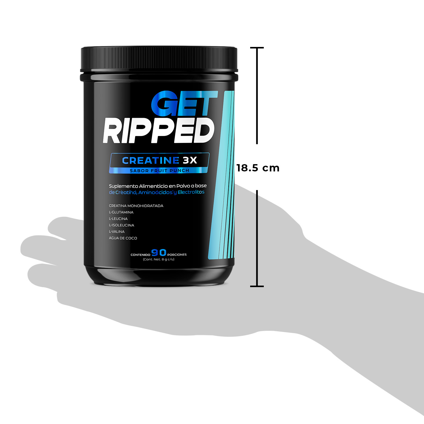 Foto 6 pulgar | Suplemento B Life Creatina Monohidratada en Polvo 90 porciones Sabor Fruit Punch Get Ripped