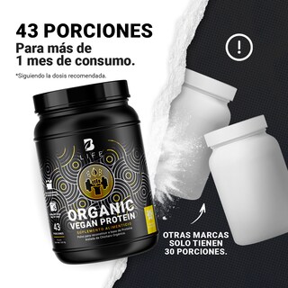Foto 4 | Proteína Orgánica Vegana 3 Lbs Sabor Vainilla B Life